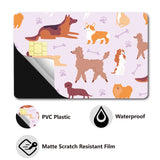 PVC Plastic Waterproof Card Stickers, Self-adhesion Card Skin for Bank Card Decor, Rectangle, Dog, 186.3x137.3mm