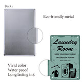 Rectangle Metal Iron Sign Poster, for Home Wall Decoration, Washing Machine Pattern, 300x200x0.5mm