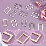 15Pcs 3 Colors Alloy Buckles, Garment Accessories, Rectangle, Mixed Color, 18x26x2.5mm, 5pcs/color