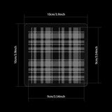 Acrylic Clay Texture Boards, Square, Tartan, 100x100mm, 2pcs/set