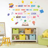 PVC Wall Stickers, Wall Decoration, Book Pattern, 900x290mm