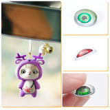 2 Bags Half Round/Dome Dragon Eye Pattern Glass Flatback Cabochons for DIY Projects, Mixed Color, 12x4mm, about 50pcs/bag