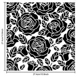 PET Hollow Out Drawing Painting Stencils, for DIY Scrapbook, Photo Album, Flower Pattern, 300x300mm