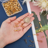 120Pcs 3 Style Brass Ice Pick Pinch Bails, Golden, 9~20x6~9x3~9mm, Hole: 3.5~4x4~6mm, 40pcs/style