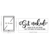 Get Naked Unless You're Just Visiting Quote PVC Wall Stickers, for Home Living Room Bedroom Decoration, Word, 240x590mm
