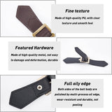 4Pcs 2 Colors Imitation Leather Toggle Buckle, with Alloy Findings, for Bag Sweater Jacket Coat, DIY Sewing Accessories Crafts, Mixed Color, 10.9x2.65x0.2cm, Hole: 2mm, 2pcs/color