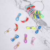 DIY Jewelry Making Finding Kits, Include Silicone Eyeglass Chain Ends, Brass Wine Glass Charm Rings, Mixed Color, 110Pcs/set