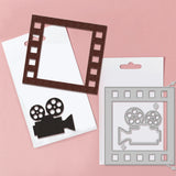 Film Theme Carbon Steel Cutting Dies Stencils, Decorative Embossing Paper Card Making Template for DIY Scrapbooking, Art Craft, Mixed Shapes, 71~102x103~159x0.8mm, 3pcs/set