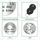 1Pc 201 Stainless Steel Commemorative Coins, Inspirational Quote Coin, Flat Round, with 1Pc PU Leather Guitar Clip, Word, Coin: 30x2mm