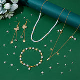60Pcs 6 Style Brass Beads, Star, Platinum & Golden, 4~8x4~8x2.5mm, Hole: 1~1.5mm, 10pcs/style