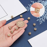 10Pcs Rack Plating Brass Cubic Zirconia Beads, Long-Lasting Plated, Round, Golden, 8x7mm, Hole: 2mm