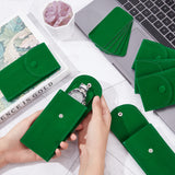 Velvet Watch Bag Package, with Snap Button, Green, 13x6.7x0.8cm