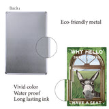 Rectangle with Word Vintage Metal Iron Sign Poster, for Home Wall Decoration, Donkey Pattern, 300x200x0.5mm