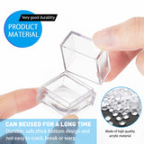 Transparent Plastic Box, for Diamonds, Jade, Coins Packing Box, Square, Clear, 2.25x2.6x2.6cm, Inner Size: 23x23mm, 30pcs/box