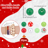 1 Set Mixed Style Acrylic and Resin Beads, Round, Red, 17.5~20x18~20mm, Hole: 2.5~3.5mm, 50pcs/set