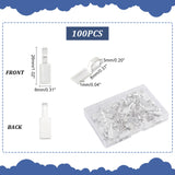 100Pcs Tibetan Style Alloy Glue-on Flat Pad Bails, Rectangle, Silver, 26x8x1mm, Hole: 8x5mm