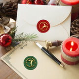 Brass Wax Seal Stamp with Handle, for DIY Scrapbooking, Reindeer Pattern, 3.5x1.18 inch(8.9x3cm)