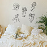 PVC Wall Stickers, for Wall Decoration, Women Pattern, 390x900mm