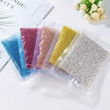Ornaland 12/0 Transparent Silver Lined Round Glass Seed Beads, Grade A, Clear, 2x1.5mm, Hole: 0.5mm, about 16500pcs/bag