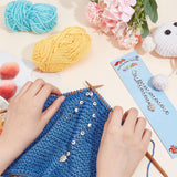 2Pcs 2 Style Sheep Charm Knitting Row Counter Chains, Alloy & Acrylic & Brass 0~9 Numbered Stitch Marker for Tracking Project Progress, Mixed Color, 18.5cm & 25.1cm, 1pc/style