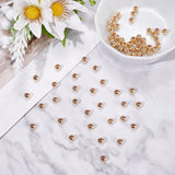 Brass Beads, Long-Lasting Plated, Rondelle, Real 14K Gold Plated, 5x4.5mm, Hole: 1.5mm, 150pcs/box