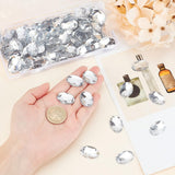 100Pcs Sew on Rhinestone, Acrylic Rhinestone, Garments Accessories, Faceted, Oval, Clear, 18x25mm