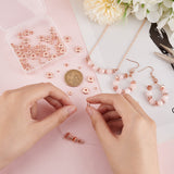 120Pcs 6 Styles Brass Spacer Beads, Flat Round/Disc, Rose Gold, 3~10x1.5~2.5mm, Hole: 1.2~3mm, 20pcs/style