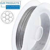 304 Stainless Steel Wire, Light Grey, 1mm, about 32.8 Feet(10m)/roll