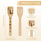 6Pcs Bamboo Spoons & Knifes & Forks, Flatware for Dessert, Dog, 60x300mm, 6 style, 1pc/style, 6pcs/set