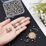 450Pcs 3 Style 304 Stainless Steel Ball, Stainless Steel Color, 4~6mm, 150pcs/style