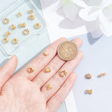 DIY Beads Jewelry Making Finding Kit, Including Brass & Rhinestones Beads, Flat Round & Flower & Rhombus, Real 18K Gold Plated, 5.2~8x5.2~8x3.2~6.2mm, Hole: 1.8~4mm, 20Pcs/box