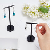 2 Sets 2 Style T-Shape Acrylic Jewelry Display Rack, Jewelry Stand, For Hanging Earrings, Black, 4x5x11.1~14.1cm, 1 set/style