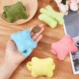 5Pcs 5 Colors Bone-shaped Fluffy Velvet Mouse Wrist Rest Band, Cotton Filled Wrist Support Pad, for Reducing Wrist Fatigue Pain, Mixed Color, 70x73x37mm, 1pc/color