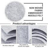 Non Woven Fabric Embroidery Needle Felt for DIY Crafts, Silver, 140x3mm, about 6m/roll