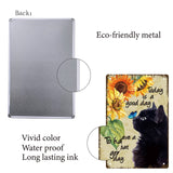 Vintage Metal Iron Tin Sign Poster, Wall Decor for Bars, Restaurants, Cafes Pubs, Vertical Rectangle, Cat Pattern, 300x200x0.5mm