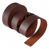 Flat Single Face Imitation Leather Cords, Lychee Pattern, Saddle Brown, 25x1.8mm, 2500mm/Roll