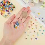 3 Strands 3 Style Handmade Millefiori Glass Bead Strands, Flower, Mixed Color, 3.7~6.4x2.6~3.2mm, Hole: 1mm, 1strand/style