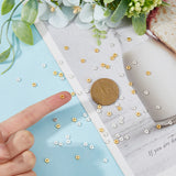 200Pcs 2 Colors Flat Round Brass Spacer Beads, Golden & Silver, 4x1.5mm, Hole: 1.5mm, 100pcs/color