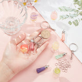 DIY Imitaion Fruit Juice Charm Keychain Making Kits, Including Acrylic Goblet Pendants, Faux Suede Tassel Pendant Decorations, Iron Split Rings, Mixed Color, 48pcs/set