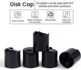 Plastic Press Cap, Black, 28x27mm, Inner Diameter: 24mm