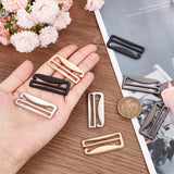 8Pcs 4 Colors Zinc Alloy Underwear Strap Buckles, Bra Hook, Number 9-Shaped, Mixed Color, 18x42x2.5mm, Inner Diameter: 2x37mm, 2pcs/color