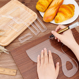 2 Sets 1 Styles Transparent Acrylic Stamping Blocks Tools, with 1Pc Acrylic Charcuterie Board Handle Template, Rectangle & Square Shape, Clear, Tool: 65.5~92x27.5~92x4.5mm, 1 set/style, Template: 200x250x5mm