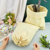 Rectangle Velvet Packing Drawstring Pouches, Jewelry Storage Gift Bags, Champagne Yellow, 40x30.5x0.3cm