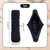 Silicone Cosmetic Brushes Storage Bags, Women Portable Makeup Brush Case Pouch, Rectangle, Black, 21x5.4x2.8cm
