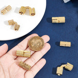 8Pcs 2 Style Brass Barrel Hinges, Invisible Hinges, for Door Window Cabinet, Golden, 18~22.5x8~10mm, Hole: 4~5x5~6.5mm, 4pcs/style