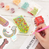 DIY Diamond Painting Stickers Kits For Kids, with Diamond Painting Stickers, Rhinestones, Diamond Sticky Pen, Tray Plate and Glue Clay, Mixed Color, 178x150x0.3mm