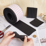 Acrylic Anticollision Strip, Baby Table Bumper Guards, for Furniture Against Sharp Corners, Black, 2070x81x8mm