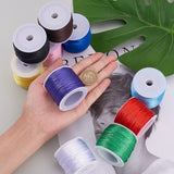 Nylon Thread, for Jewelry Making, Mixed Color, 1.5mm, 15m/roll, 10colors, 1roll/color, 10rolls/set