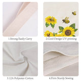 Canvas Packing Cloth Pouches, for Candy Packing, Wedding Party and DIY Craft Packing, Flower Pattern, 34x38cm