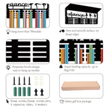 Rectangle Iron Medal Hanger Holder, with Screws & Anchor Plug & Nut & Shim Ring, Dance, Human, 200x400mm & 100x400x15mm